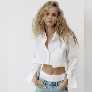 Crop White Shirt
